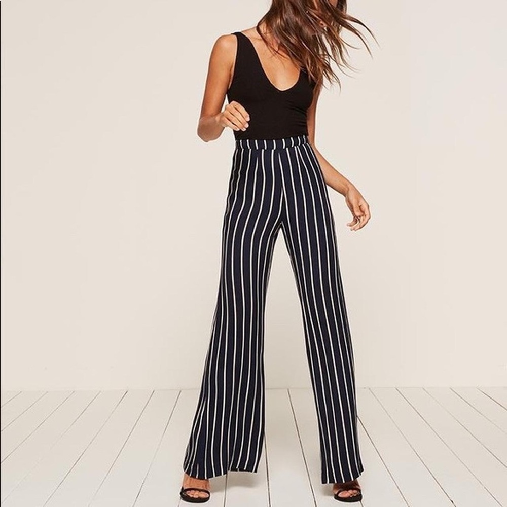 Reformation Sorrenti Striped Pants - Size 6